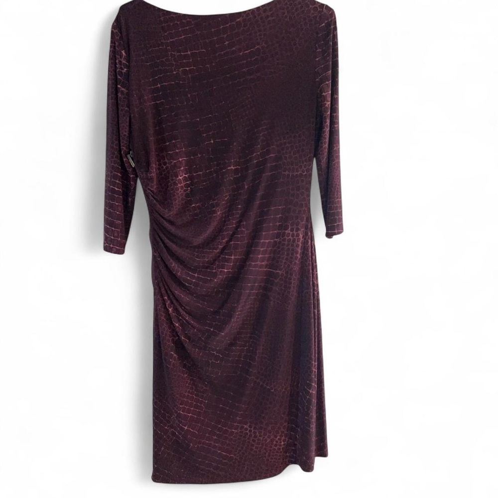 Jones New York Purple Ruched Sheath‎ Dress